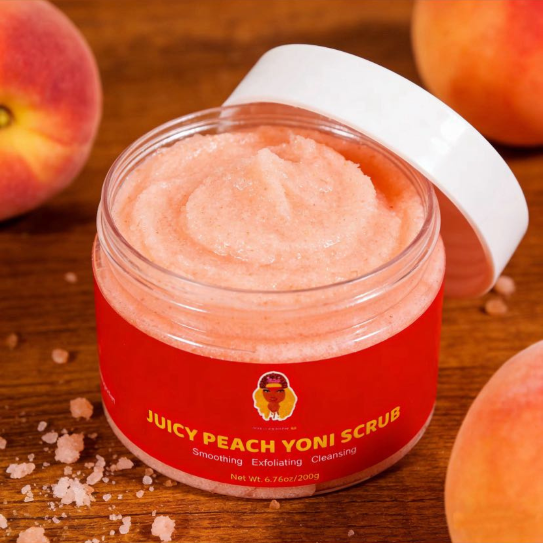 Gommage yoni à la pêche