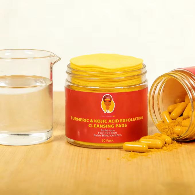 Cotons nettoyant curcumine et acide kojique