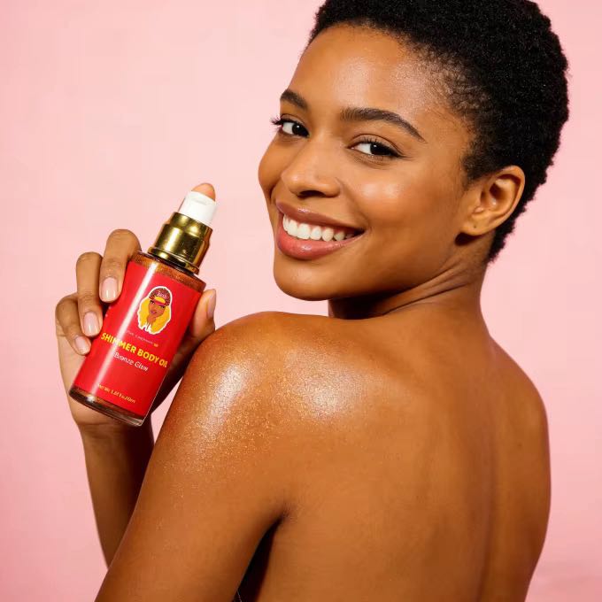 Huile corporel scintillante