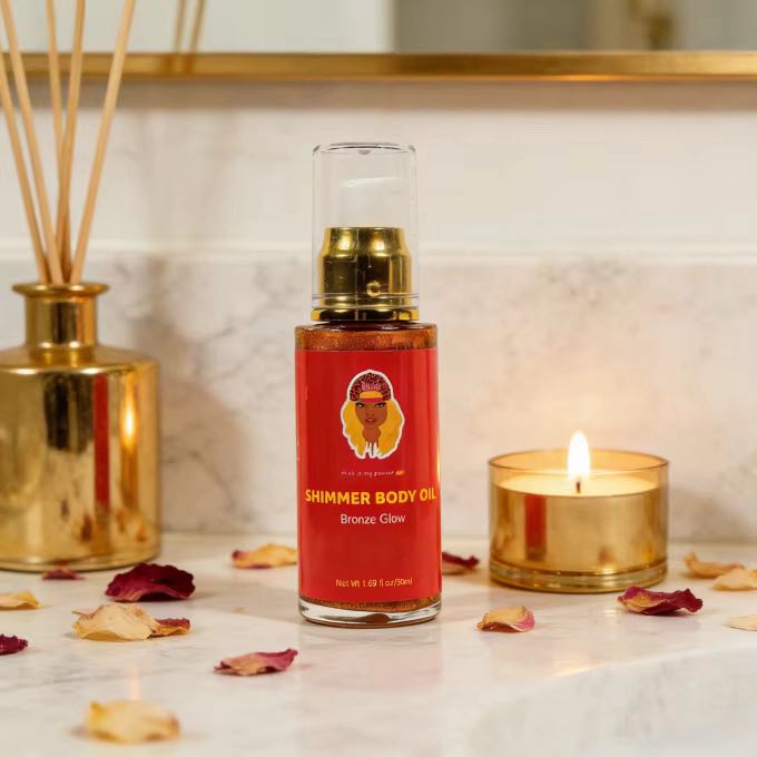 Huile corporel scintillante