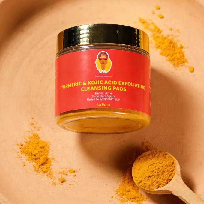 Cotons nettoyant curcumine et acide kojique