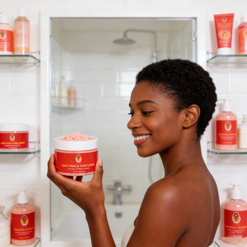 Gommage yoni à la pêche