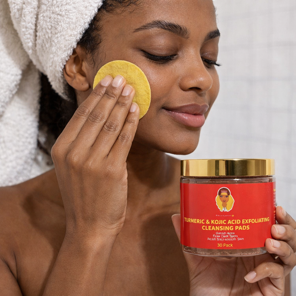 Cotons nettoyant curcumine et acide kojique